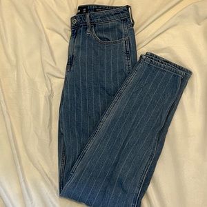 Striped Ultra High-Rise Mom Jean
